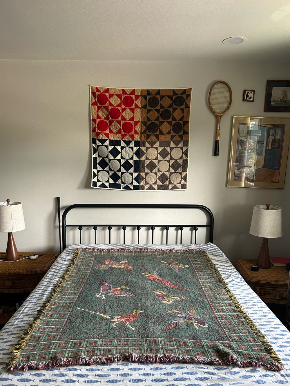 Goodwin Weavers Tapestry Throw Blanket Mallards Pheasants Waterfowl Plaid